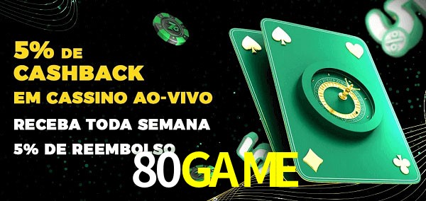 Promoções do cassino ao Vivo 80GAME